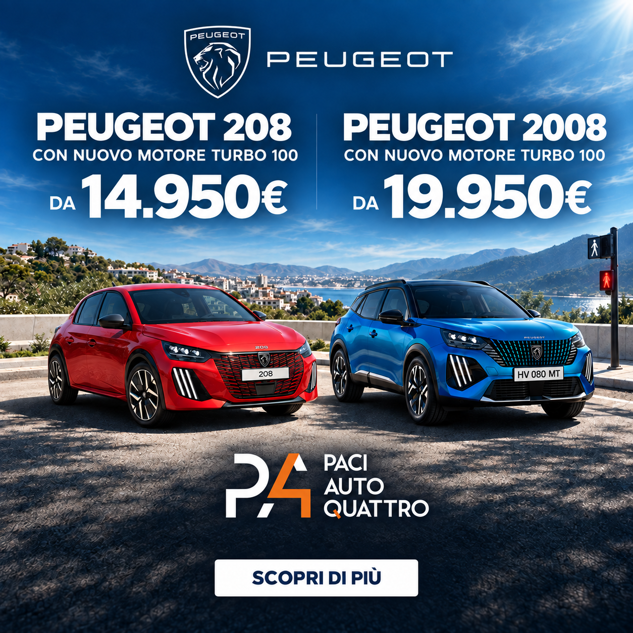 Scopri peugeot 208 e 2008 scopri il nuovo motore turbo 100 da paciautoquattro